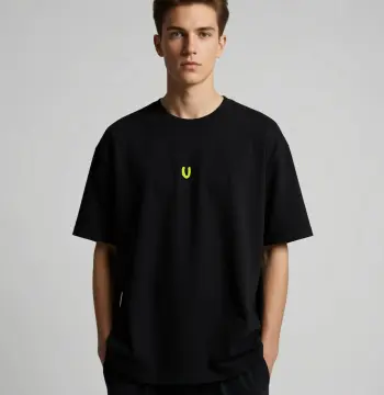 Men's Oversized Cotton Blend T-Shirt – Premium Drop Shoulder Round Neck Half Sleeve Solid Tee | Urbanflaky